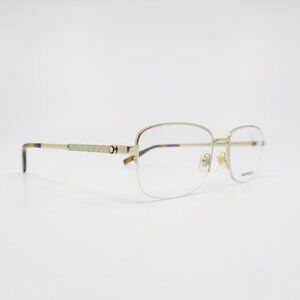 MontBlanc MB0028O 002 56mm Gold & Semi Rimless, New Men's Eyeglasses Frames.